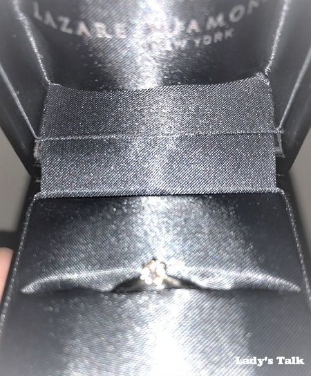 レディーズトーク、ラザールダイヤモンドの婚約指輪